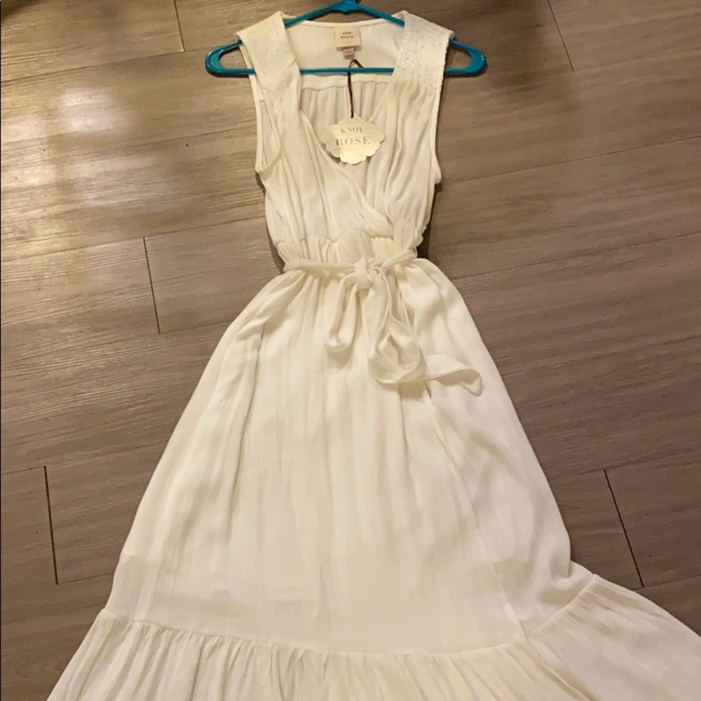 Knox is Rose White Midi Dress